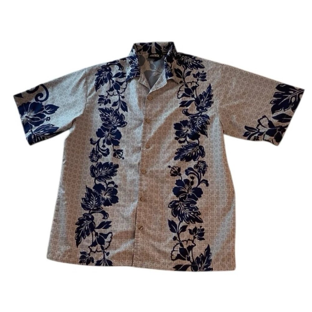 ODO Hawaiian Floral Button Up Short Sleeve Shirt Size XL